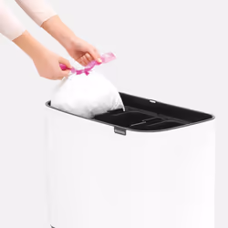 Brabantia 313523 bidone per la spazzatura 33 L Rettangolare Acciaio inox Nero, Bianco - Vista aggiuntiva 6