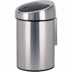 Piccolo raccoglitore Touch Bin, con secchio interno in plastica e con supporto per essere appeso a parete. È ideale per il ba ...