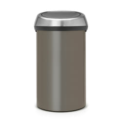 Brabantia 402463 bidone per la spazzatura 60 L Rotondo Metallo, Plastica Argento