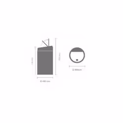 Brabantia Touch Bin 60 L Rotondo Nero - Vista aggiuntiva 4