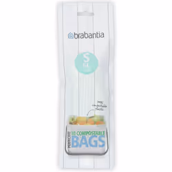 Brabantia 419683 PerfectFit Lot DE 10 Sacs pour Poubelle Velours Blanc 30 x 20 x 10 cm 6 L
