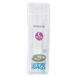 Brabantia 419782 - Bolsas basura, C, Bio, 10-12 l, 10 unidades
