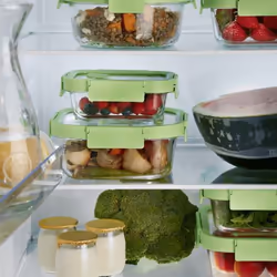 Lékué 883941 recipiente per cibo Rettangolare Contenitore Verde, Trasparente 3 pz - Vista aggiuntiva 3