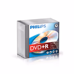 Philips DVD+R DR4S6S10F/00, 10 pz, 4,7 GB