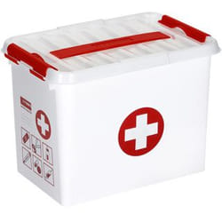 Sigma home 79301604 scatola di conservazione Armadietto portaoggetti Rettangolare Plastica Rosso, Bianco