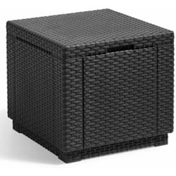 Allibert - Keter Cubo Pouf Portaoggetti Grafite 213816