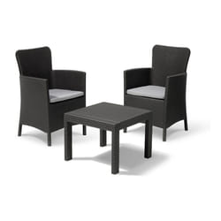 Allibert Set Da Pranzo Per Esterni 3 Pz Salvador Grafite 221307