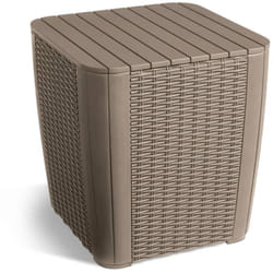 Tavolino da Giardino Luzon in Vimini Arrotondato Cappuccino - Keter