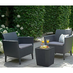 Set da Giardino Rattan Salottino Terrazzo Esterno Vimini Salemo Balcony Keter