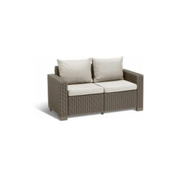 Divano Keter california 2 posti in rattan c/cuscino colore cappuccino (38666)