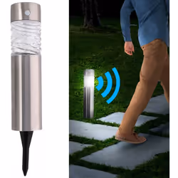 Questa lampada con sensore di movimento illumina e colora il vostro giardino! Questo paletto a risparmio energetico è perfett ...