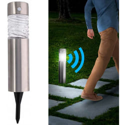 Lampada Giardino Ricarica Solare con Sensore Movimento Paletti Luce led 44x7cm