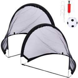 Dunlop - Set 2 Porte da Calcio Pop-Up con Rete Pieghevoli per Bambini 60x40x40cm Giardino