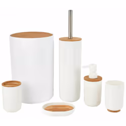 Dai un tocco elegante e raffinato al bagno di casa tua con questo bellissimo set da bagno! Il set è realizzato interamente in ...