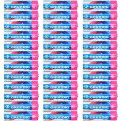 Batterie scariche?Non sbaglierai mai più con il grande pacchetto di batterie AA del marchio Grundig.Non meno di 36 batterie d ...