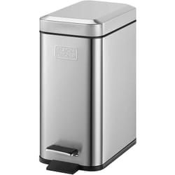 Black&decker - Pattumiera a Pedale Black Decker 5 Litri in Acciaio Inox Silver Casa Ufficio