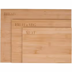 Con questo set di 3 taglieri in legno di alpina, avrai sempre a disposizione un tagliere adatto, un vassoio da portata o un t ...