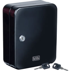 Black&decker - Cassetta Portachiavi Nera da Muro Serratura e Doppia Chiave 20 Ganci Ingresso