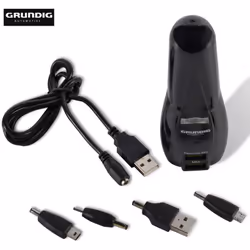 Adattatore e alimentatore da casa o portatile con uscita USB + cavo 12/24V muticonnettore da auto dal design compatto e prati ...