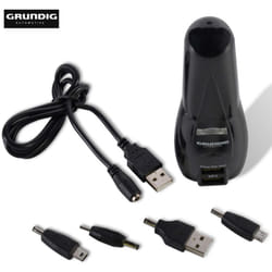 Grundig - Caricabatteria Auto Samsung Apple Universale Casa Auto 12/24V + Connett.