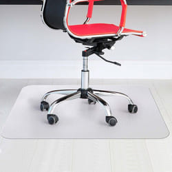 Alpina - Tappetino per Sedia Proteggi Pavimento Trasparente 90x90cm Ideale Sedie Ufficio