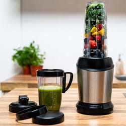 Alpina - Frullatore Acciaio Inossidabile Smoothie Blender con Caraffa da Asporto 1200W