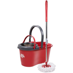 Dirt Devil - Mop Mocio in Microfibra Estendibile con Strizzatore e Secchio 16Litri con Manico