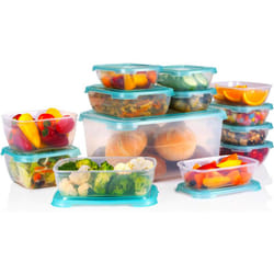 Alpina - Set 13 Contenitori per Alimenti con Coperchio Ideale per Microonde e Congelatore