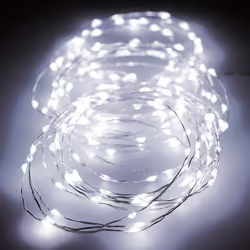 Scintillante micro led luce 180 led freddo 8 funzioni luminose e effetto memoria. Cavo d'argento. Trasformatore Ip44. PS_bran ...