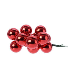 Kaemingk 710417 decorazione natalizia Ornamento specifico di Natale Vetro Rosso 12 pz