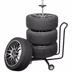Questo cavalletto mobile con copertura della Carpoint è perfetto per organizzare e riporre i pneumatici in officina e garage. ...