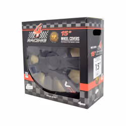 Górecki 2211113 copricerchio 15" ABS, Metallo Nero 4 pz - Vista aggiuntiva 4