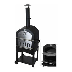 BBQ - Barbecue a carbonella con forno in pietra 44,5x65x158cm