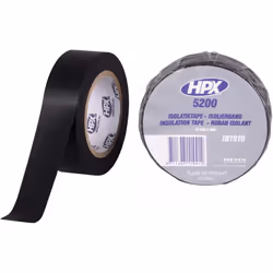 TAPE 5200 Nastro isolante in PVC, nero, 19mm x 10m.Venduto individualmente. Nastro isolante in PVCAdatto per l'isolamento ele ...