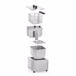 Hendi 207208 friggitrice Singolo 8 L Indipendente 3500 W Argento - Vista aggiuntiva 4