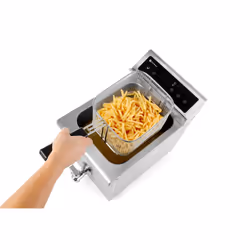 Hendi 215012 friggitrice Singolo 8 L Indipendente 3500 W Grigio chiaro - Vista aggiuntiva 5