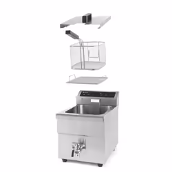 Hendi 215012 friggitrice Singolo 8 L Indipendente 3500 W Grigio chiaro - Vista aggiuntiva 7