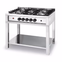 Hendi 225806, Libera installazione, Nero, Acciaio inox, Manopola, Gas naturale, propano/butano, 5 Fornello(i), Ghisa
