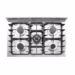 Hendi 225806 stufa Libera installazione Gas naturale, propano/butano Nero, Acciaio inox
