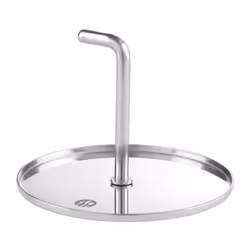 Ideale per impiattare pietanze guarnite. Acciaio al cromo. Lavabile in lavastoviglie. New.
