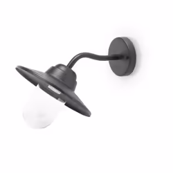 Smartwares GWC-001-HB Outdoor solar plastic ceramics, Illuminazione da parete da esterno, Nero, Acciaio, IP44, Entrata, Giard ...