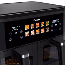 Tristar FR-9075 friggitrice Doppia 9 L Indipendente 2500 W Friggitrice ad aria calda Nero - Vista aggiuntiva 5