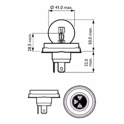 Lampada secondaria PHILIPS R2 Vision 12V, 45/40W, 1 Pezzo - Vista aggiuntiva 4