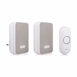 Byron DBY-22324 Set campanello wireless BY324, Grigio, Bianco, 85 dB, IP44, Plastica, Digitale, Wireless