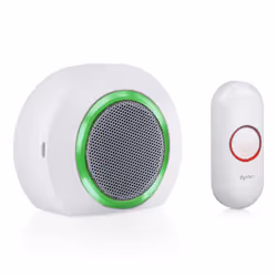 Byron DBY-23522 Set campanello wireless BY522, Grigio, Bianco, 85 dB, Casa, IP44, Plastica, Parete