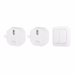 Smartwares SH4-99562 Set interruttori wireless, Dimmer e interruttore, 30 m, Assemblabile, Pulsanti, Wireless, Bianco, 433.92 ...