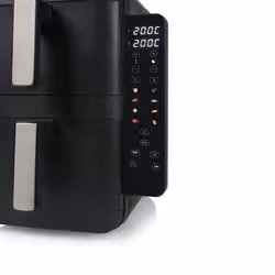 Tristar FR-9074 friggitrice Doppia 9 L Indipendente 2400 W Friggitrice ad aria calda Nero, Grigio - Vista aggiuntiva 3
