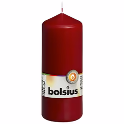 Moccolo Singolo 150/58 Winered BOLSIUSCandela decorativa a forma di cilindro , rosso scuro , inodore , 15 cm di altezza , 5,8 ...