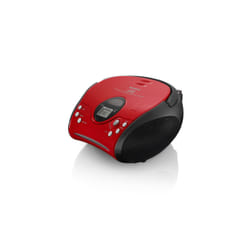 Lenco SCD-24 Digitale FM Nero, Rosso Riproduzione MP3