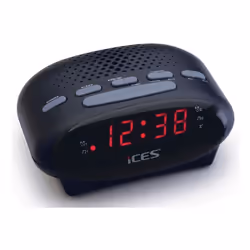 Ices ICR-210, Orologio, FM, PLL, LED, 1,52 cm (0.6"), Nero, 3 V